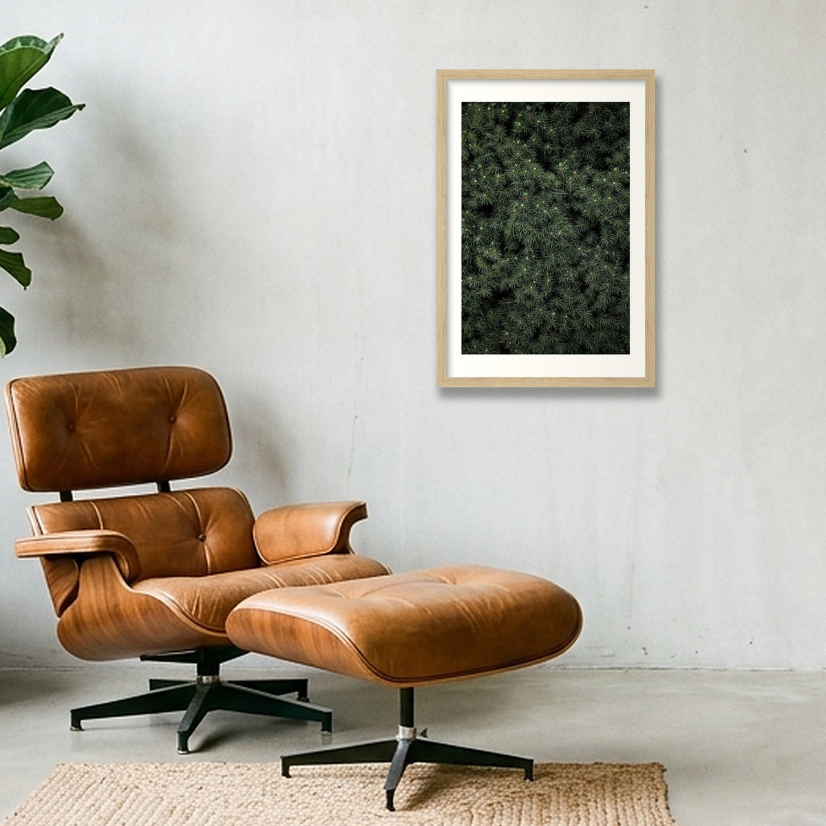 Evergreen — 30×45cm, 12×18" Oak Frame
