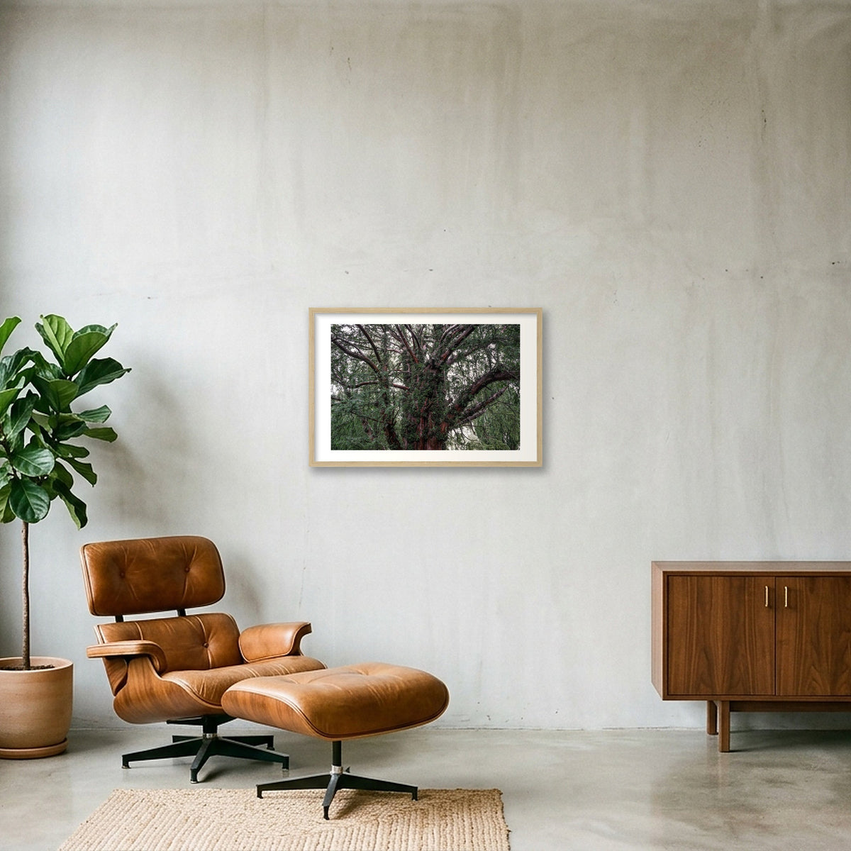 Overgrowth — 60×40cm, 24×16" Oak Frame