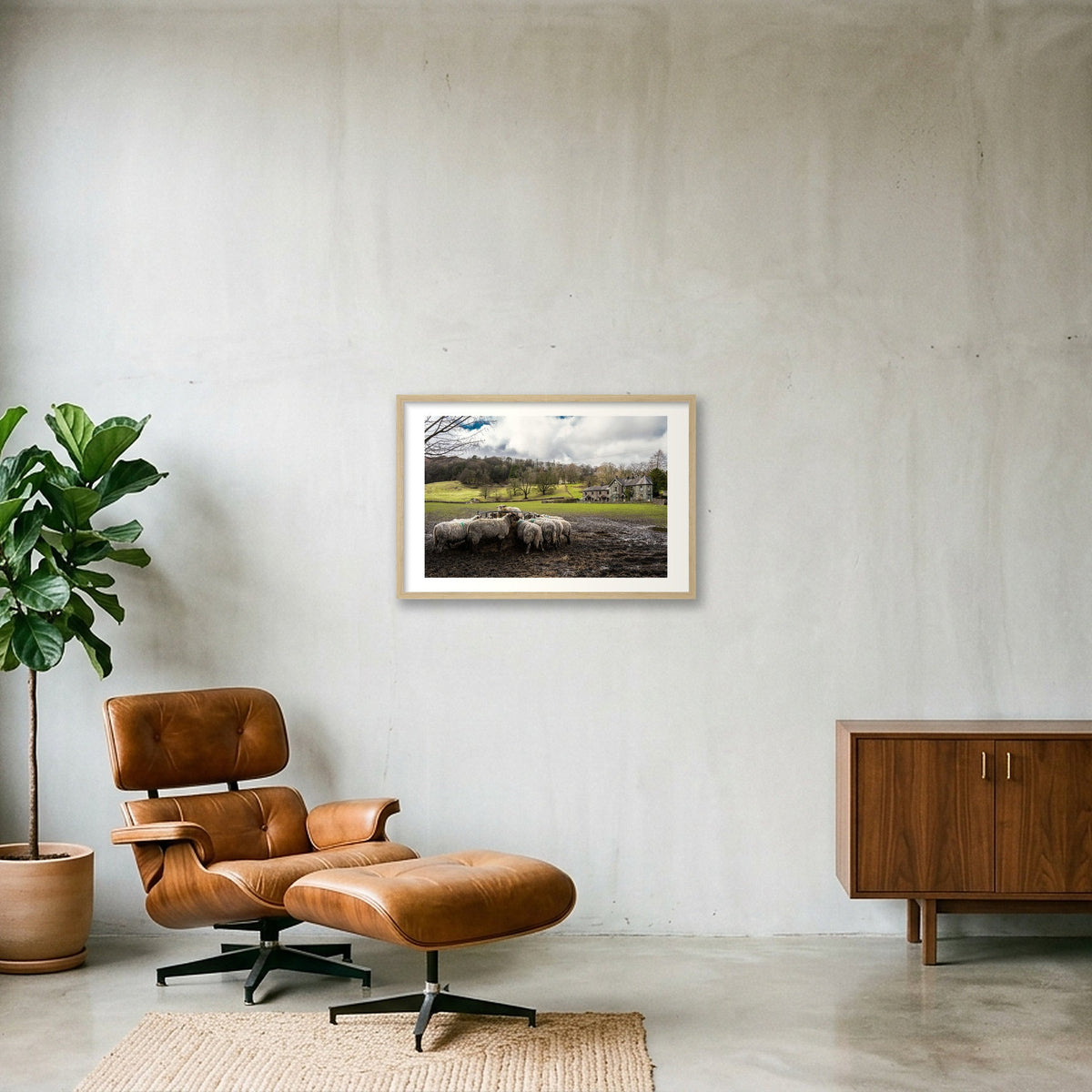 Lunch Time — 60×40cm, 24×16" Oak Frame