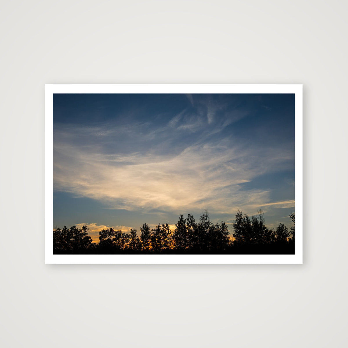 Sunset Over the Trees — 100×70cm, 39×28" Print only