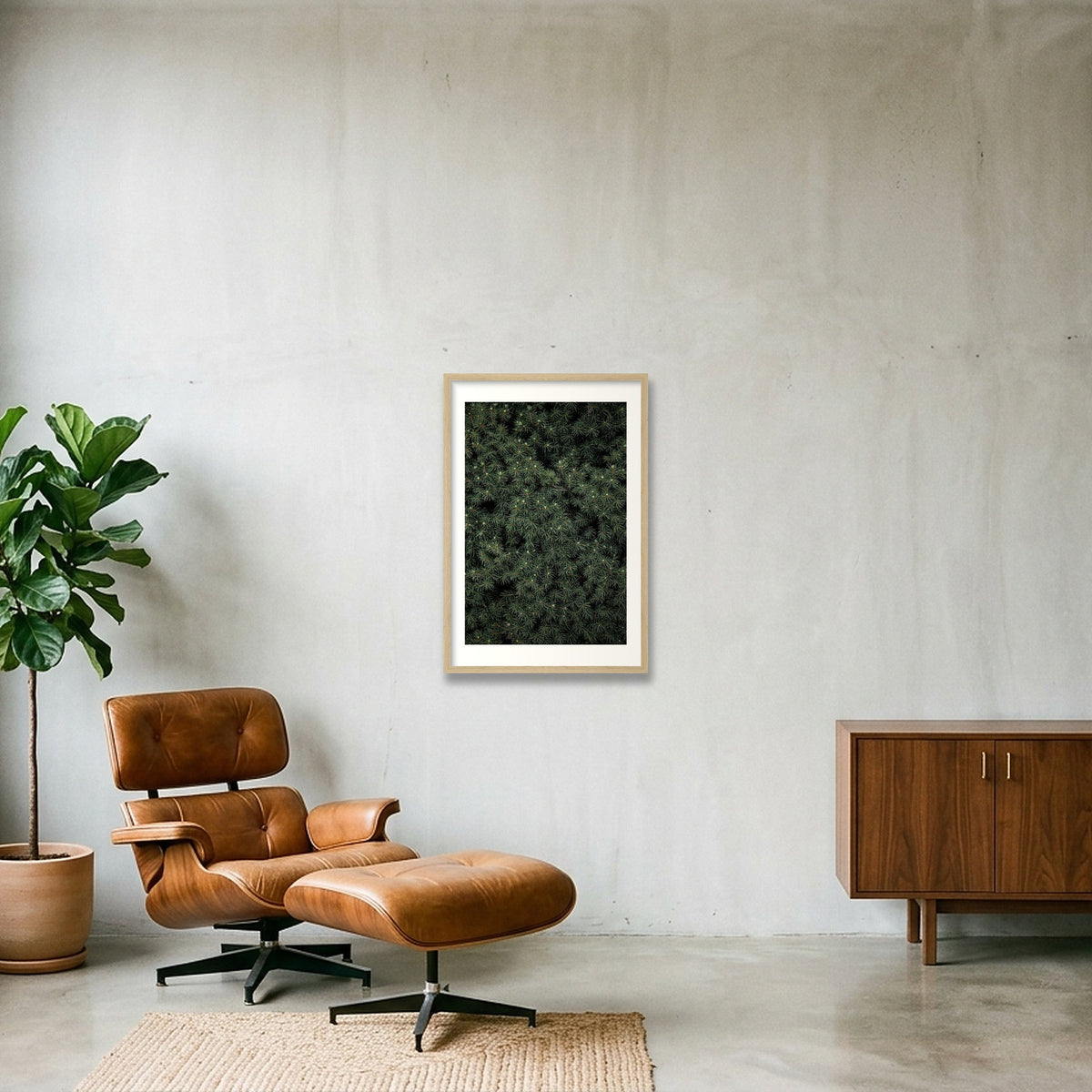 Evergreen — 40×60cm, 16×24" Oak Frame