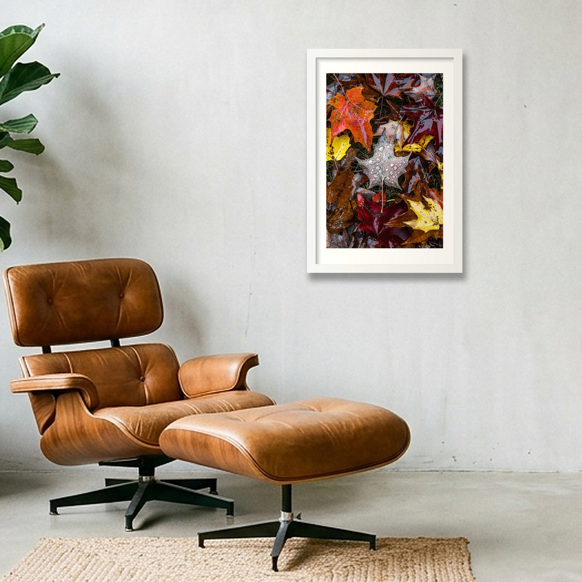 Maple Leaf — 30×45cm, 12×18" White Frame