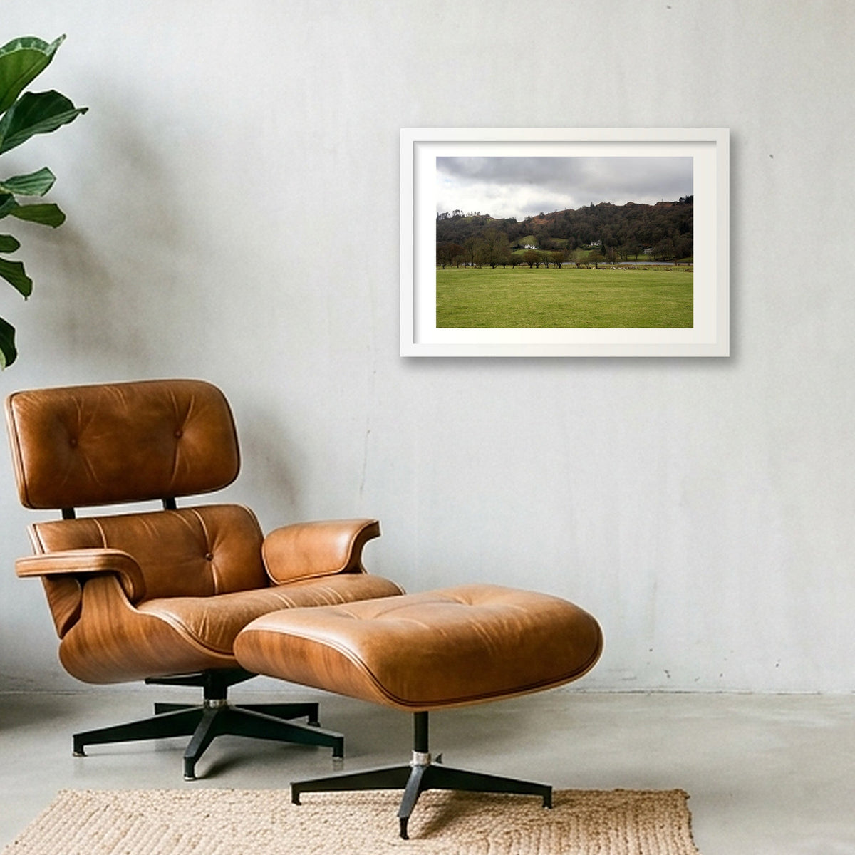 House on the Hills — 45×30cm, 18×12" White Frame