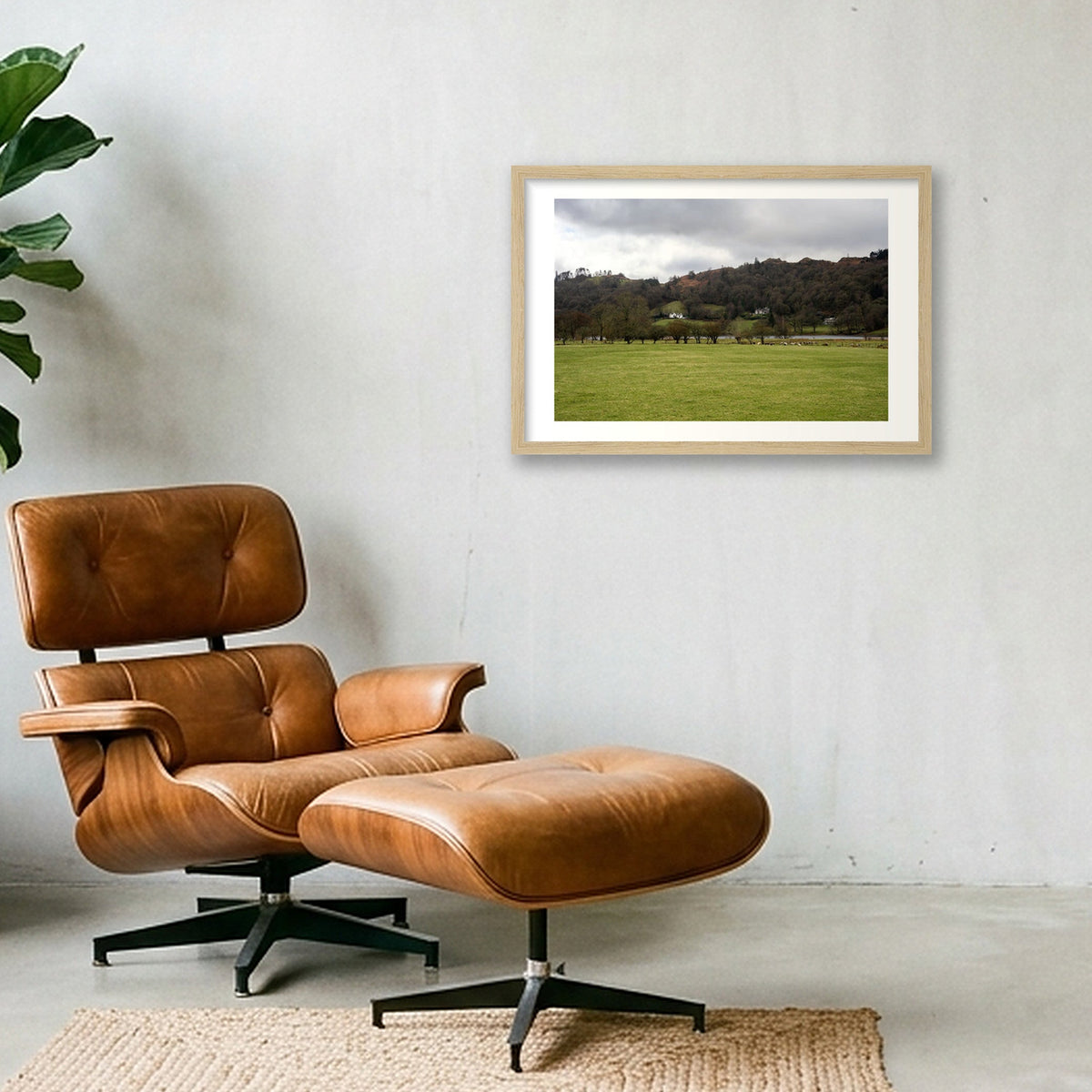 House on the Hills — 45×30cm, 18×12" Oak Frame