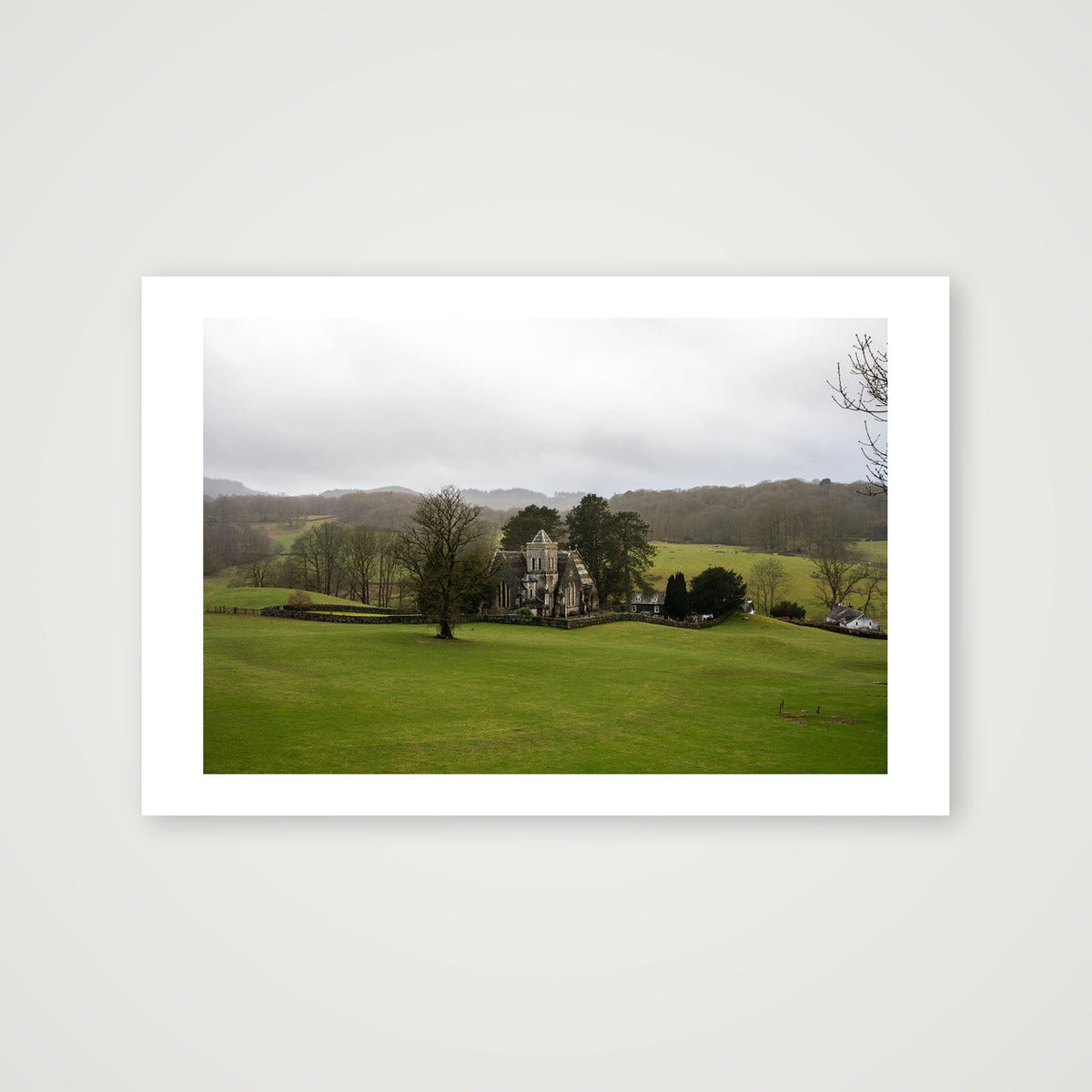 Church in the Rolling Hills — 45×30cm, 18×12" Print only