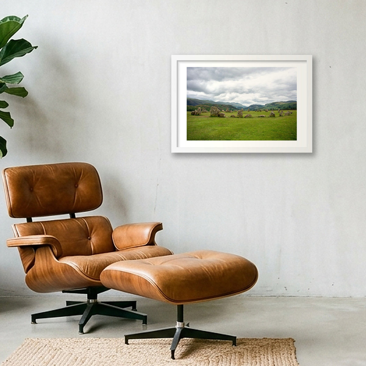 Stone Circle — 45×30cm, 18×12" White Frame