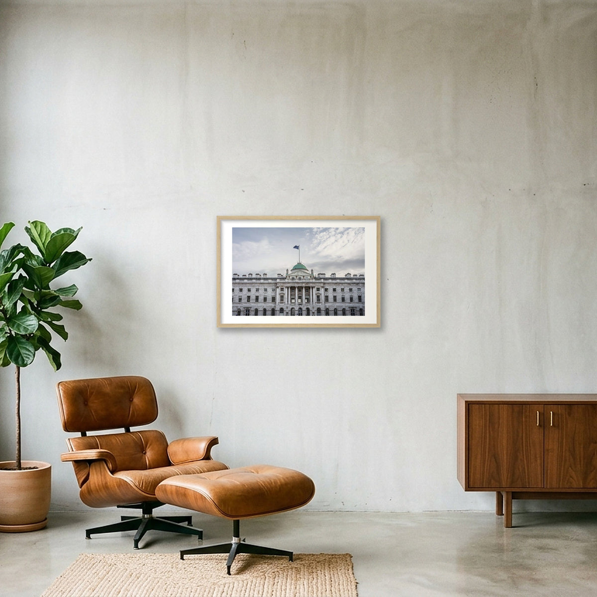 Masonry — 60×40cm, 24×16" Oak Frame