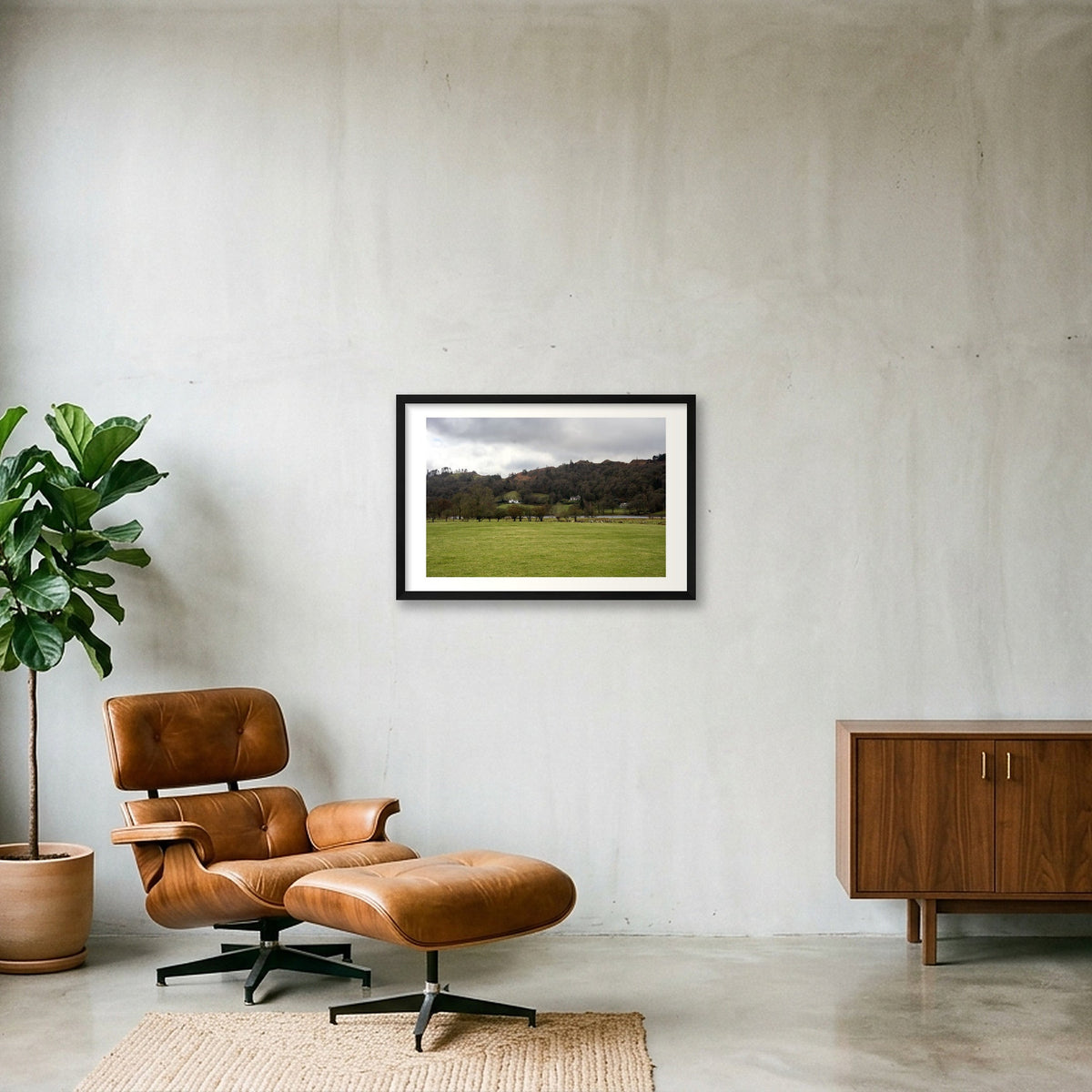 House on the Hills — 60×40cm, 24×16" Black Frame