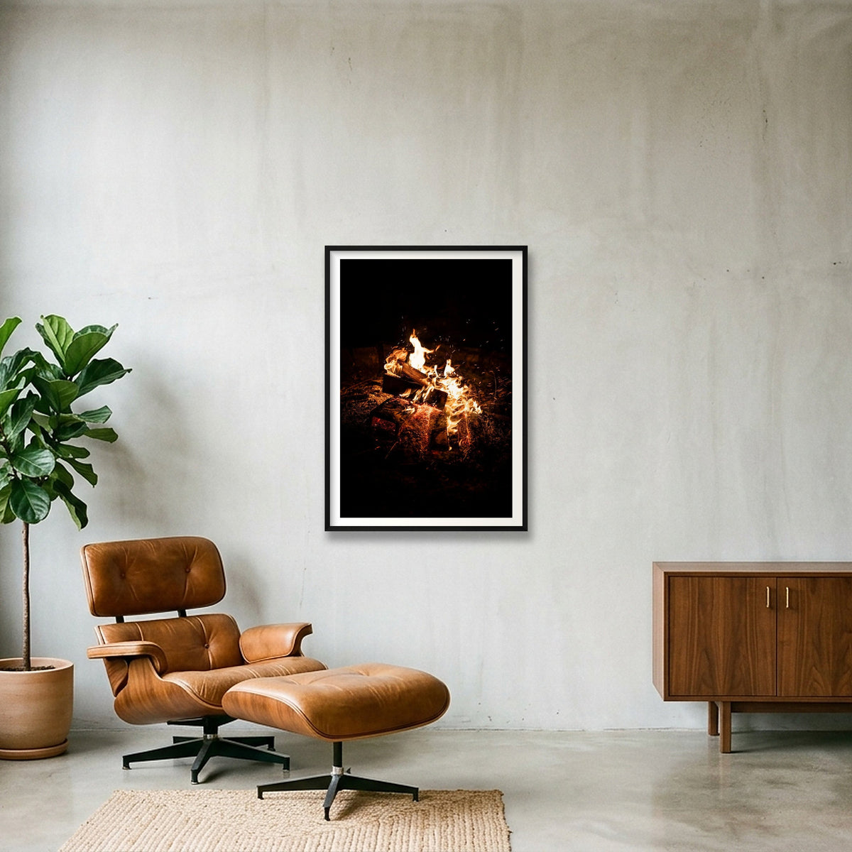 Embers — 70×100cm, 28×39" Black Frame