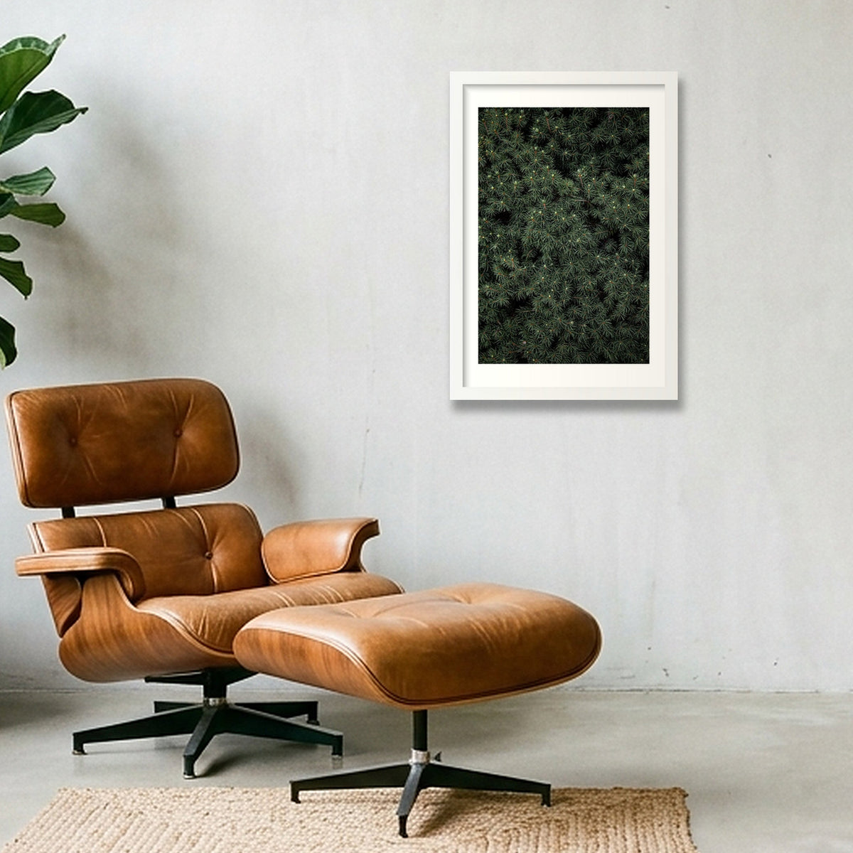 Evergreen — 30×45cm, 12×18" White Frame