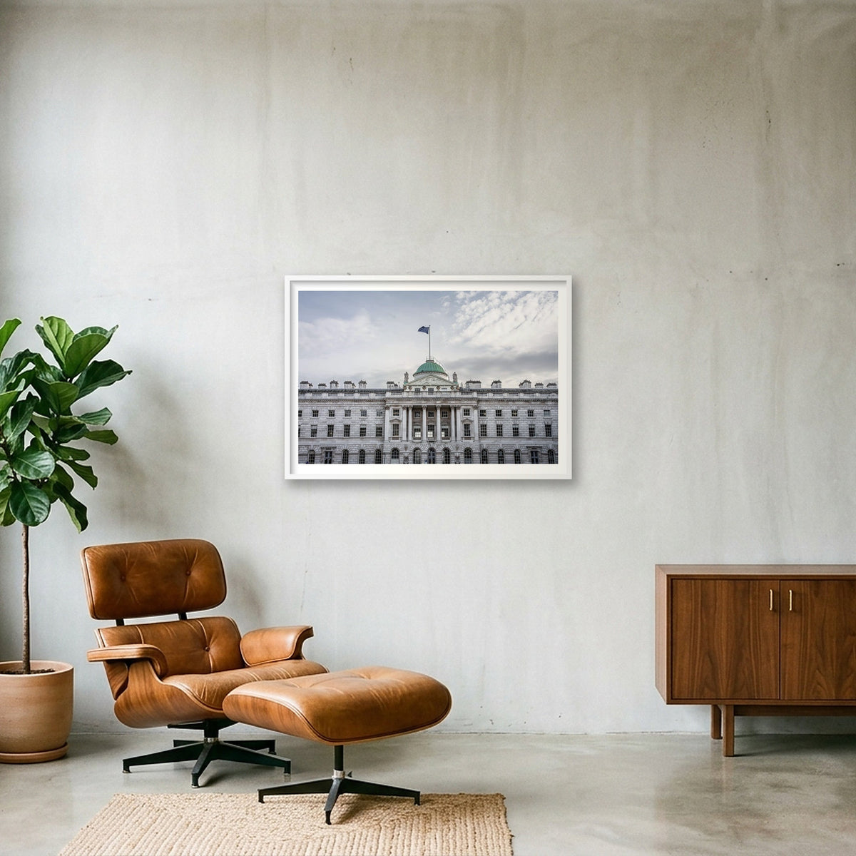 Masonry — 100×70cm, 39×28" White Frame