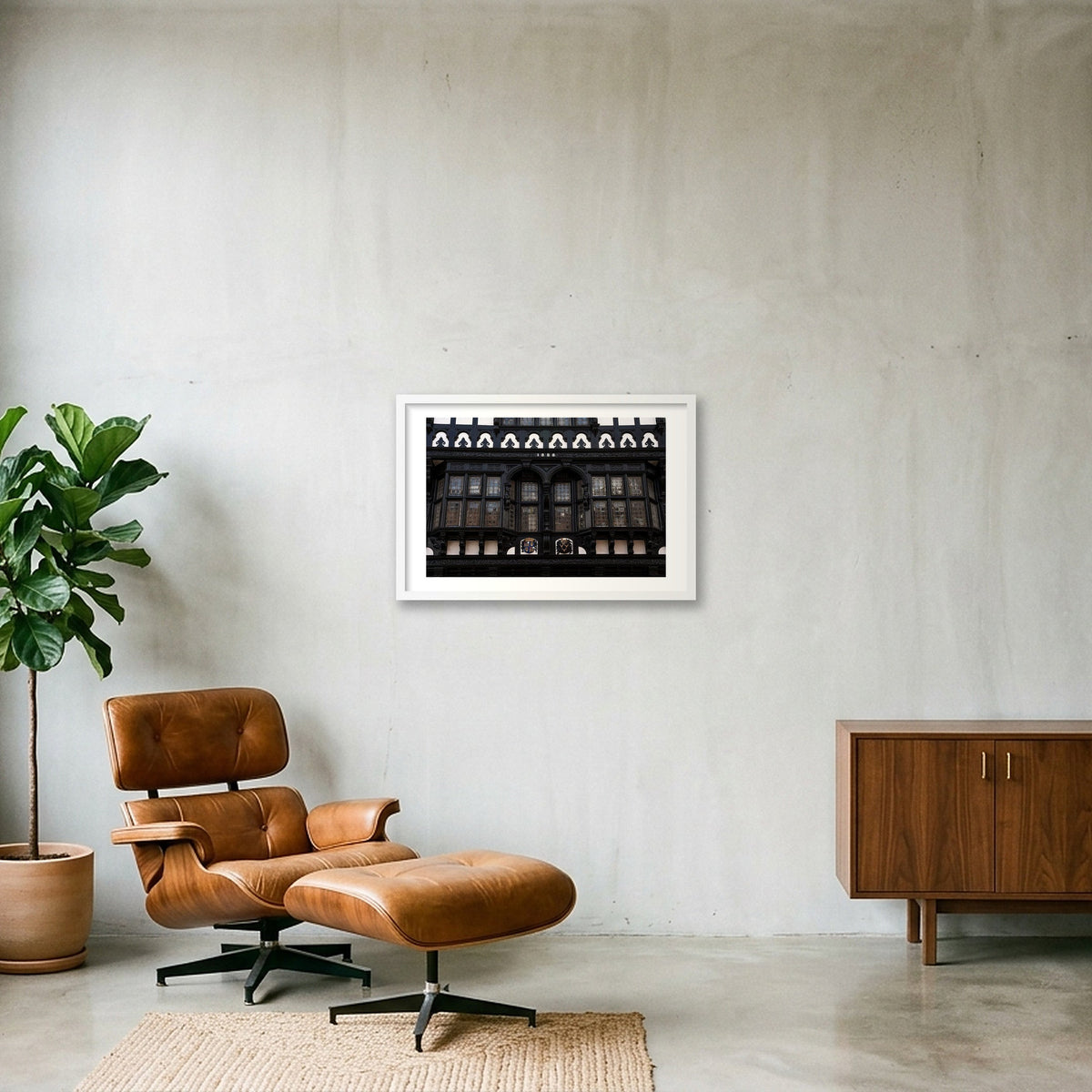 Architectural Woodwork — 60×40cm, 24×16" White Frame