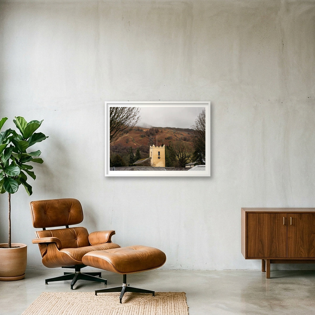 Church in Winter — 100×70cm, 39×28" White Frame
