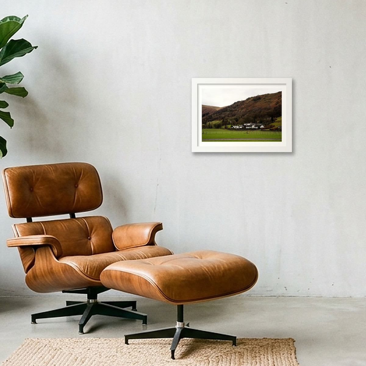 Hillside Village — A4 (30×21cm, 12×8") White Frame