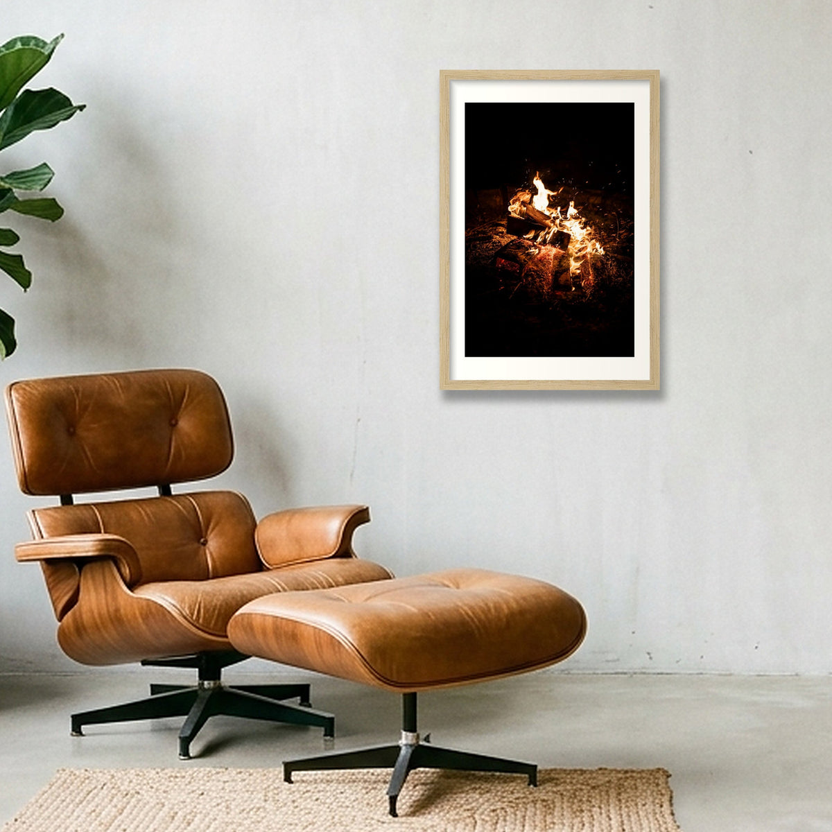 Embers — 30×45cm, 12×18" Oak Frame