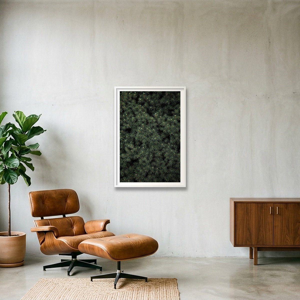 Evergreen — 70×100cm, 28×39" White Frame