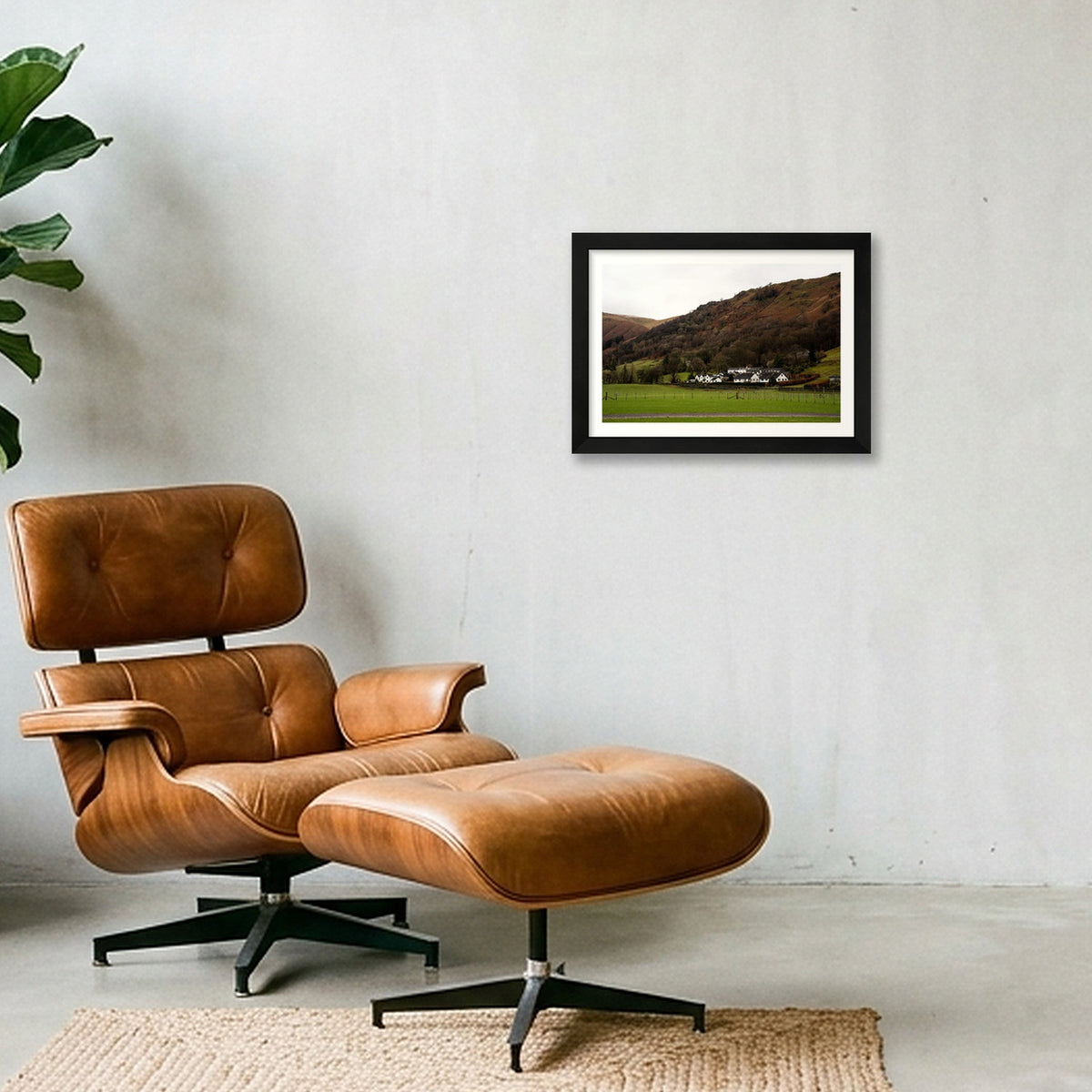 Hillside Village — A4 (30×21cm, 12×8") Black Frame