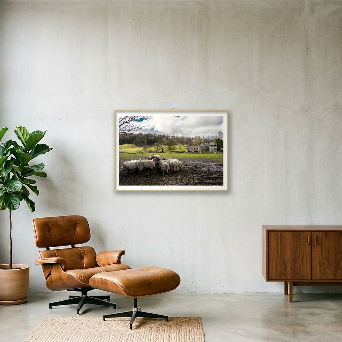 Lunch Time — 100×70cm, 39×28" Oak Frame