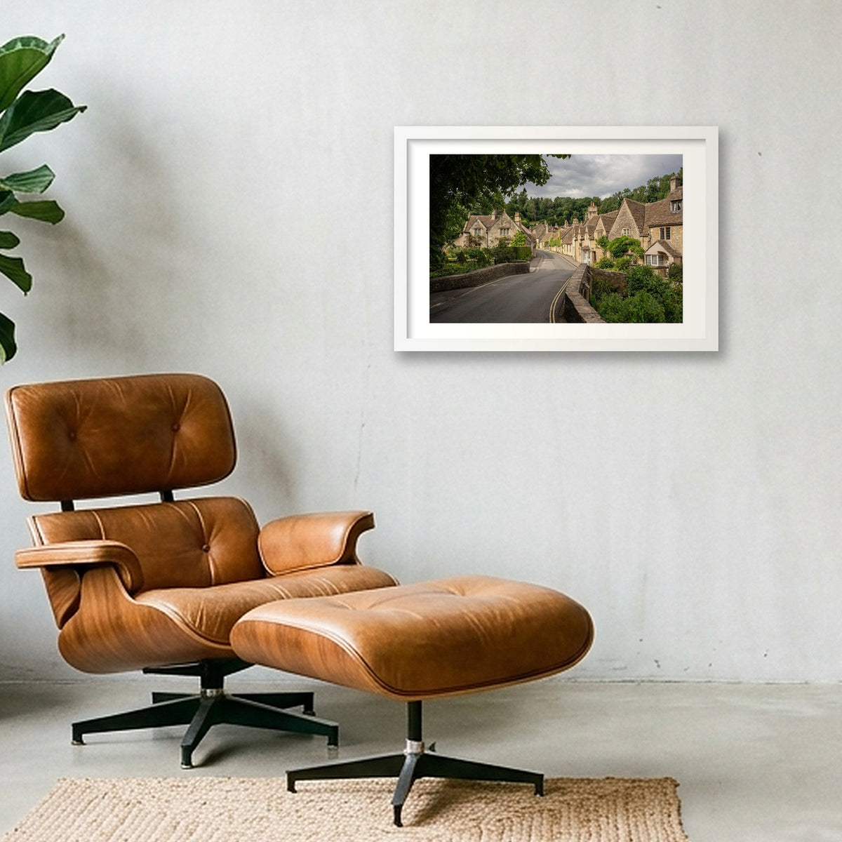 Castle Combe — 45×30cm, 18×12" White Frame