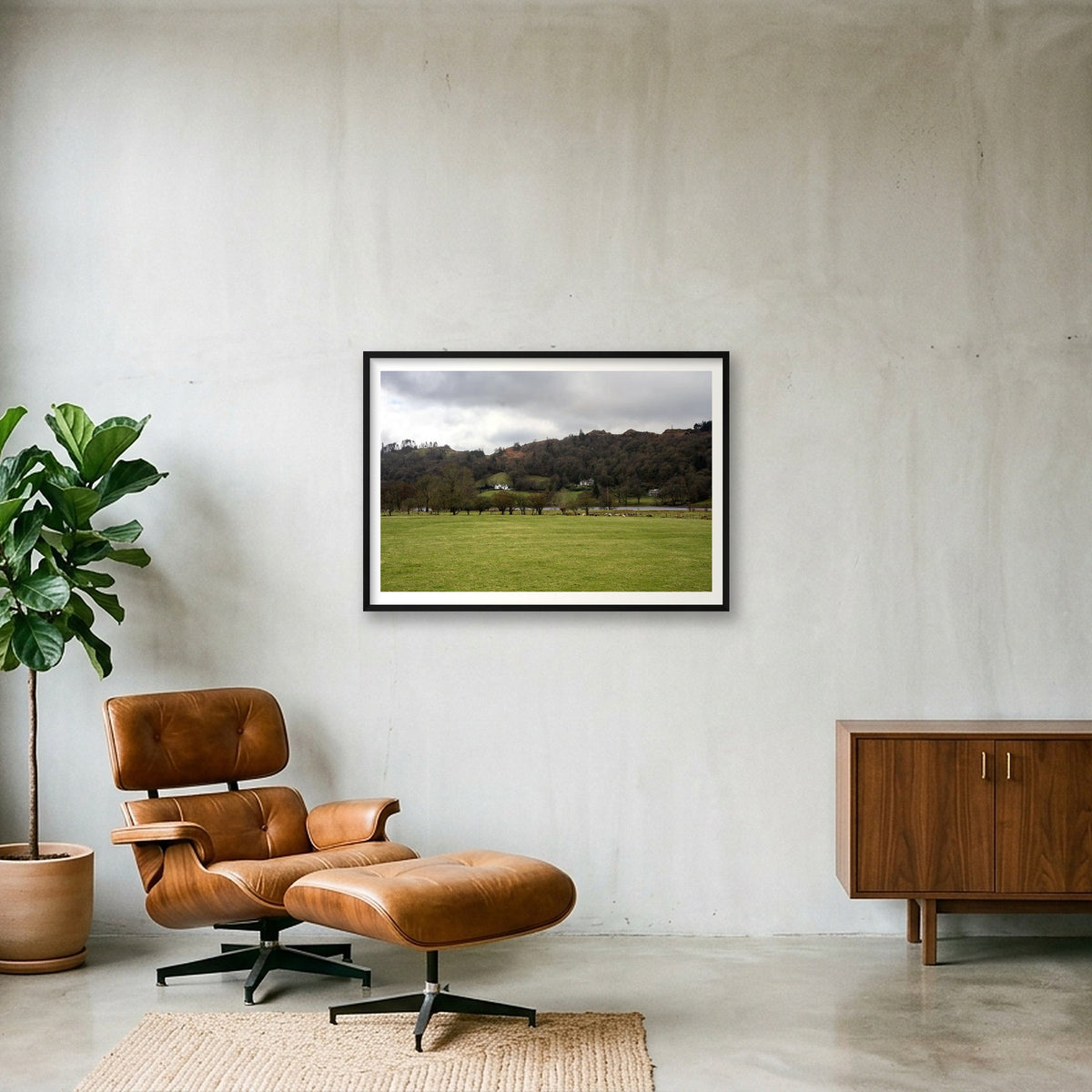 House on the Hills — 100×70cm, 39×28" Black Frame