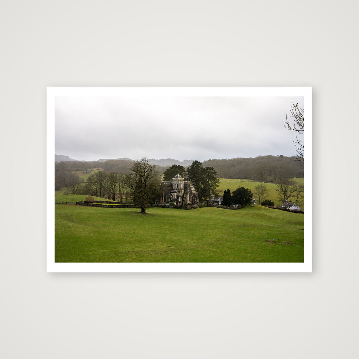 Church in the Rolling Hills — 100×70cm, 39×28" Print only