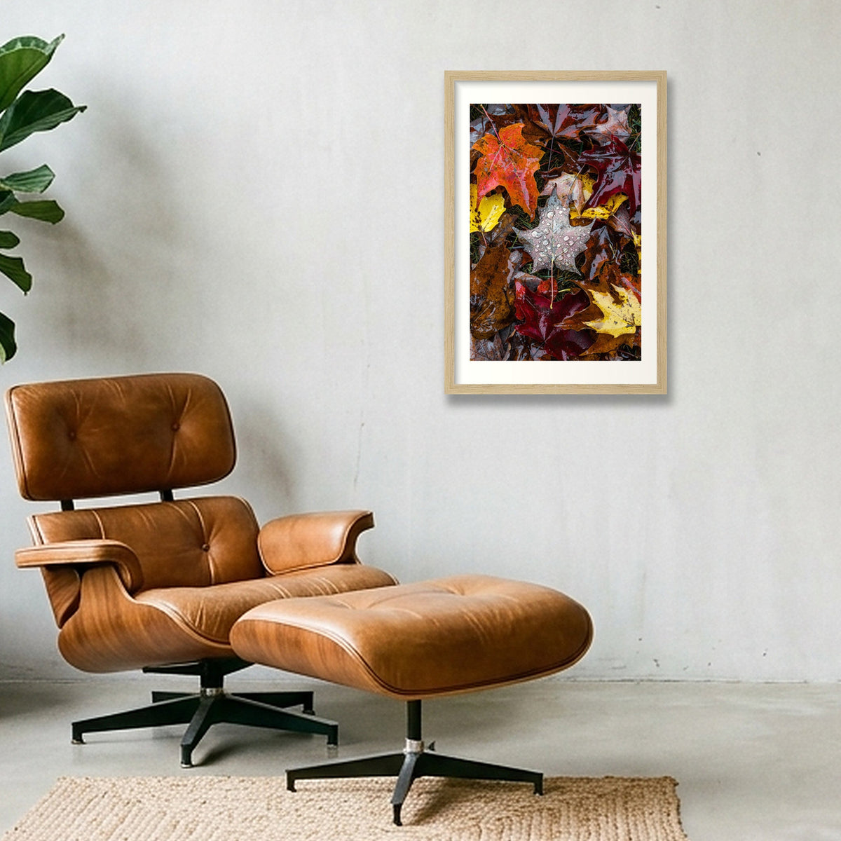 Maple Leaf — 30×45cm, 12×18" Oak Frame