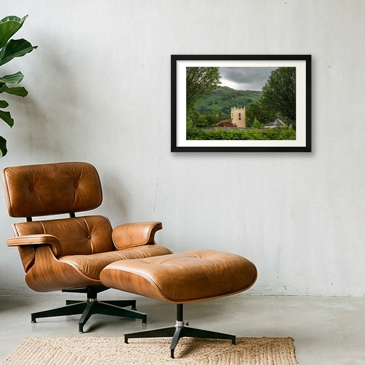Church in Summer — 45×30cm, 18×12" Black Frame