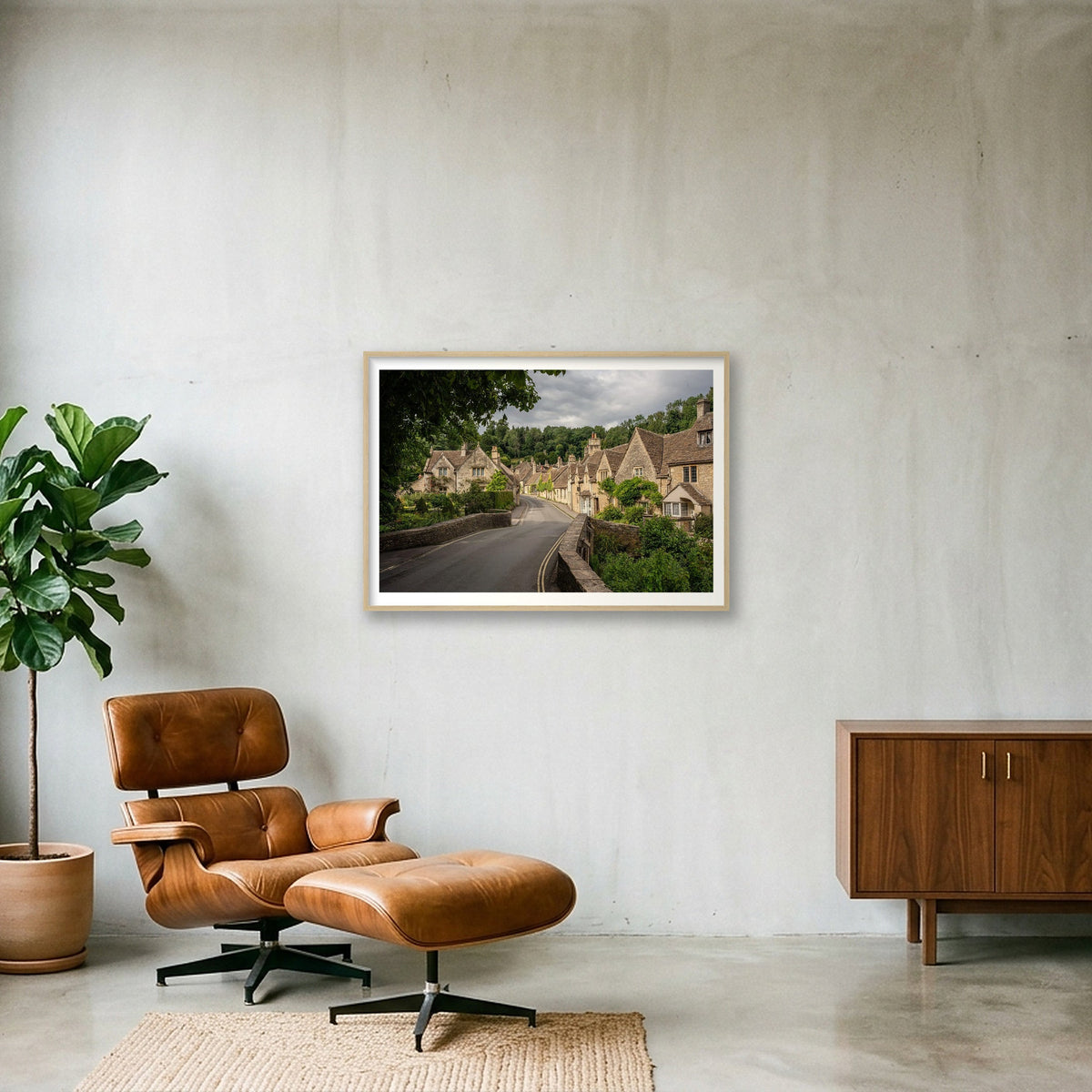 Castle Combe — 100×70cm, 39×28" Oak Frame