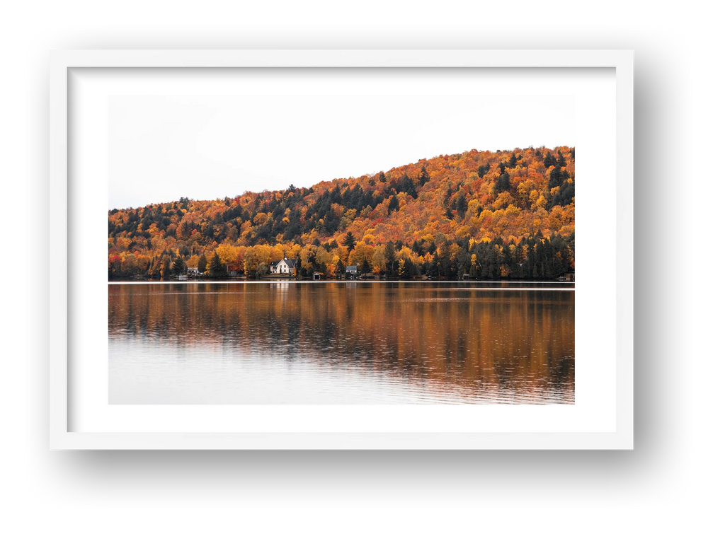 Lakeside in the Fall — framed